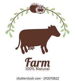 Farm design over white background, vector illustration