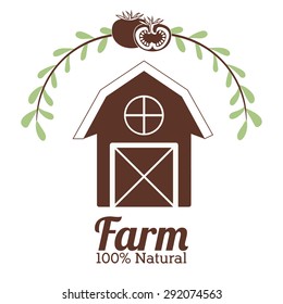 Farm design over white background, vector illustration