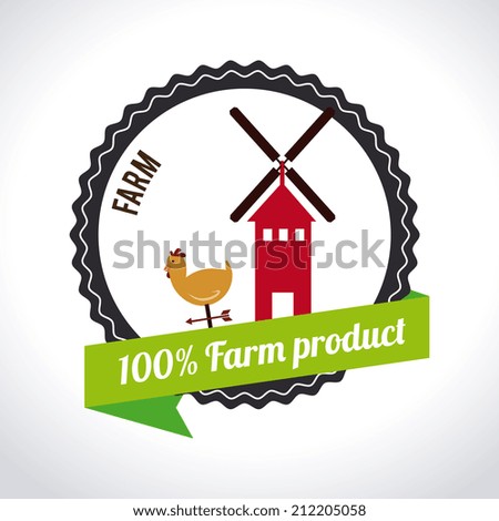 Farm design over white background, vector illustration