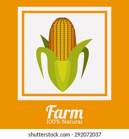 Farm design over yelllow background, vector illustration