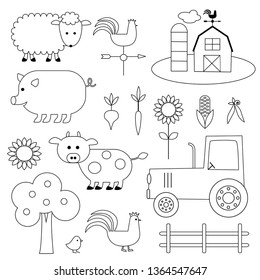 farm digital stamps