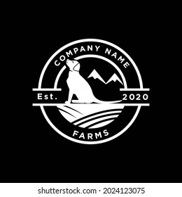 Farm dog logo design element