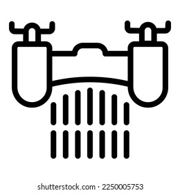 Farm drone icon outline vector. Digital future. Smart data