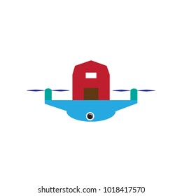 Farm Drone Logo Icon Design