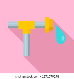 Farm drop pipe icon. Flat illustration of farm drop pipe vector icon for web design