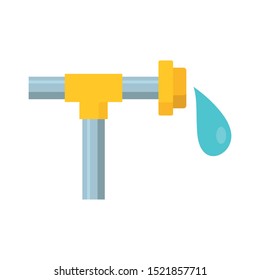 Farm drop pipe icon. Flat illustration of farm drop pipe vector icon for web design