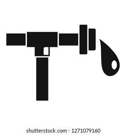 Farm drop pipe icon. Simple illustration of farm drop pipe vector icon for web design isolated on white background