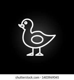 farm duck neon icon. Elements of farm set. Simple icon for websites, web design, mobile app, info graphics