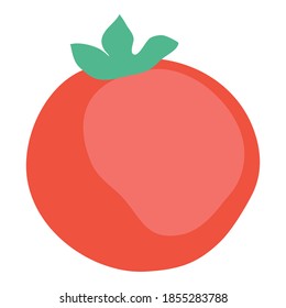 Farm eco red tomato icon. Cartoon and flat of farm eco red tomato vector icon for web design isolated on white background