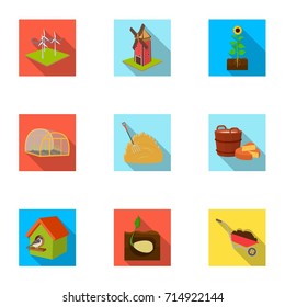 Farm, ecology, vitaminsand other web icon in flat style .Fertilizer, garden, farm, icons in set collection.