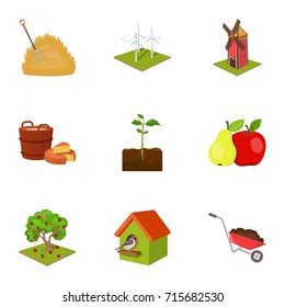 Farm, ecology, vitaminsand other web icon in cartoon style .Fertilizer, garden, farm, icons in set collection.