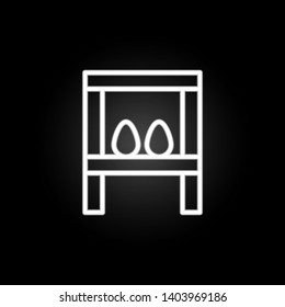 farm egg neon icon. Elements of farm set. Simple icon for websites, web design, mobile app, info graphics