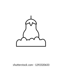 farm, eggplant, vegetable icon. Element of farm product icon for mobile concept and web apps. Thin linefarm, eggplant, vegetable icon can be used for web and mobile
