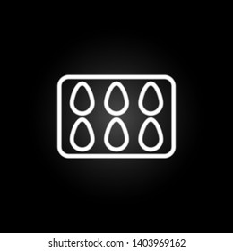 farm, eggs neon icon. Elements of farm set. Simple icon for websites, web design, mobile app, info graphics