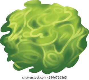 Elementos de la granja - lechuga verde de roble