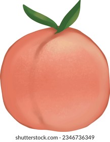 Farm Elements - Pink Peach and leaf