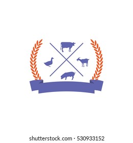 Farm Emblem Vector Logo Design Element