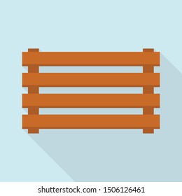 Farm fence icon. Flat illustration of farm fence vector icon for web design