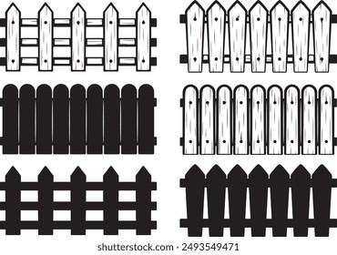 Farm fence vector, fence clipart, fence silhouette, fence cut file