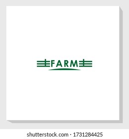 farm fence vintage logo design template vector, retro brand agriculture logo design inspiration