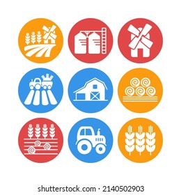 Farm Field glyph vector isolated icon. Agriculture sign. Graph symbol for your web site design, logo, app, UI. Vector illustration, EPS10