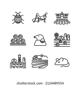 Farm Field icon. Agriculture animal sign. Graph symbol for your web site design, logo, app, UI. Vector illustration, EPS10