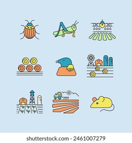 Farm Field icon. Agriculture animal sign. Graph symbol for your web site design, logo, app, UI. Vector illustration, EPS10