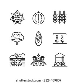 Farm Field icon. Agriculture sign. Graph symbol for your web site design, logo, app, UI. Vector illustration, EPS10