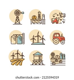 Farm Field icon. Agriculture sign. Graph symbol for your web site design, logo, app, UI. Vector illustration, EPS10
