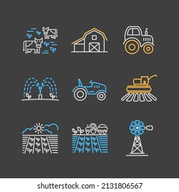 Farm Field icon. Agriculture sign. Graph symbol for your web site design, logo, app, UI. Vector illustration, EPS10