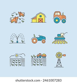 Farm Field icon. Agriculture sign. Graph symbol for your web site design, logo, app, UI. Vector illustration, EPS10