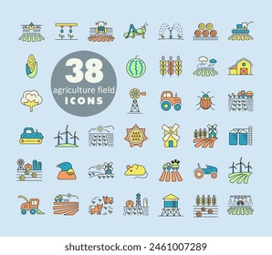 Farm Field icon. Agriculture sign. Graph symbol for your web site design, logo, app, UI. Vector illustration, EPS10