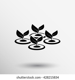 Farm Field Icon plantation plants vector.