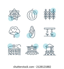 Farm Field isolated icon. Agriculture sign. Graph symbol for your web site design, logo, app, UI. Vector illustration, EPS10