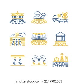 Farm Field isolated icon. Agriculture irrigation sign. Graph symbol for your web site design, logo, app, UI. Vector illustration, EPS10
