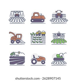Farm Field isolated icon. Agriculture transport sign. Graph symbol for your web site design, logo, app, UI. Vector illustration, EPS10