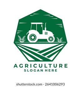Farm Field logo design vector template. Farm logo design icon