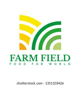 Farm field logo template use for your needs such farm logo, sign, label, symbol, new project, presentation, document clip art etc