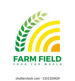 Farm field logo template use for your needs such farm logo, sign, label, symbol, new project, presentation, document clip art etc