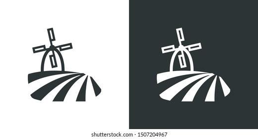 Farm Field Symbol Icon Vector