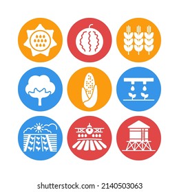 Farm Field vector glyph icon. Agriculture sign. Graph symbol for your web site design, logo, app, UI. Vector illustration, EPS10