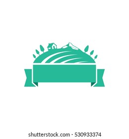 Farm Field Vector Logo Design Element