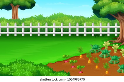 Farm fields view in the daylght