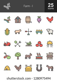 Farm Filled Icons