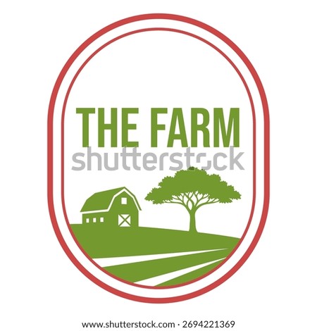 the farm flat minimalist logo design