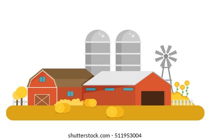 Farm flat vector element.