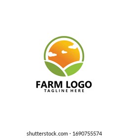 farm flower logo icon vector isolated
