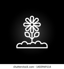 farm flower neon icon. Elements of farm set. Simple icon for websites, web design, mobile app, info graphics