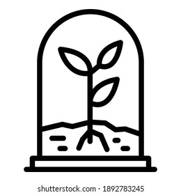Farm flower plant icon. Outline farm flower plant vector icon for web design isolated on white background