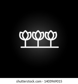 farm, flowers neon icon. Elements of farm set. Simple icon for websites, web design, mobile app, info graphics